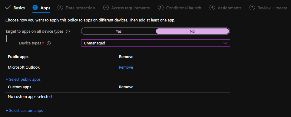 App Protection Policies Apps